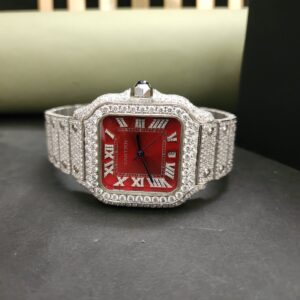 Newly Premium Square Moissanite Diamond Stainless Steel Watch