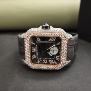 Luxury Moissanite Diamond ETA Quartz Stainless Steel Watch