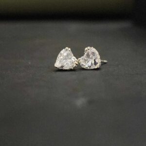 Pretty Heart Shape Diamond Earrings for Valentine's Day Gifts