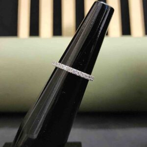 Stunning Stainless Steel Diamond Eternity Unique Band Ring