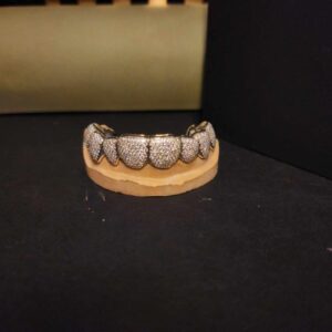 Customized Men's Iced Diamond Grillz Set Top Bottom