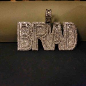 Iced Out Custom Diamond BRAD Hip hop Pendant