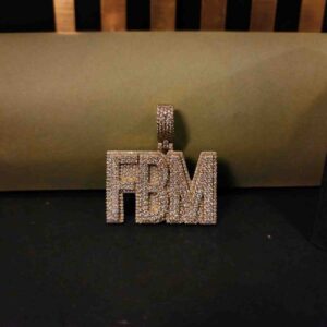 Full Iced Out FBM Hip hop Pendant With Moissanite Diamond