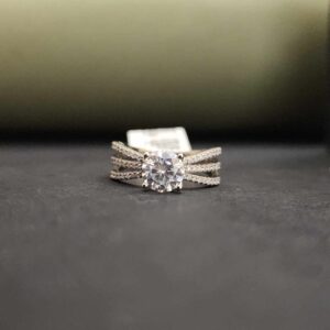 Pretty Heart Shape Moissanite Engagement Ring
