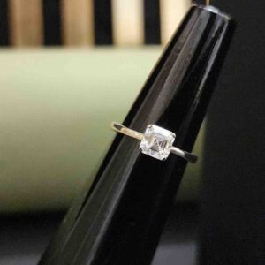 Charm Women Asscher Cut Fashion Ring