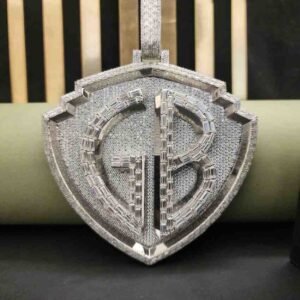 Full Iced Out Baguette Cut GB Diamond Pendant