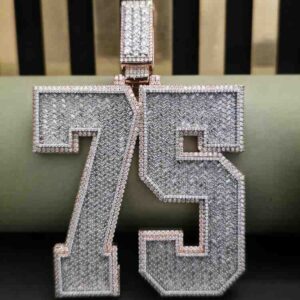 Customized 75 Number Hip Hop Pendant