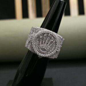 Best Trending Full Iced Out Crown Shape Design Hip Hop Ring