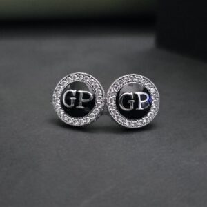 Customized Letter Diamond Studs Cufflinks For Men 